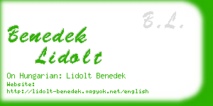 benedek lidolt business card